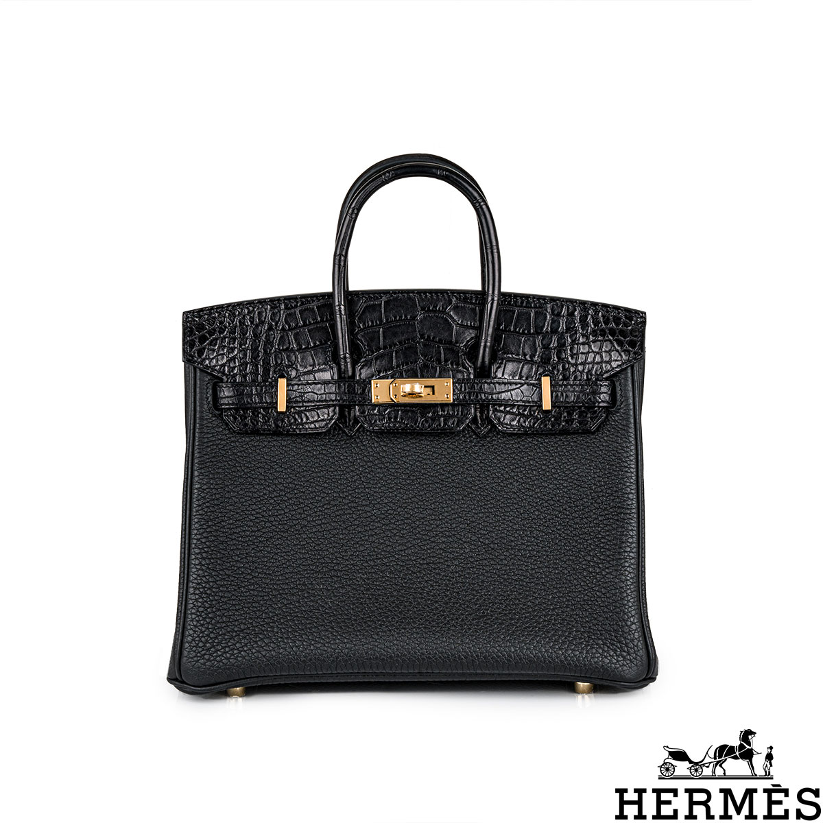 Hermès Birkin 25 Noir (Black) Touch Novillo Alligator Mississippi Liss —  The French Hunter